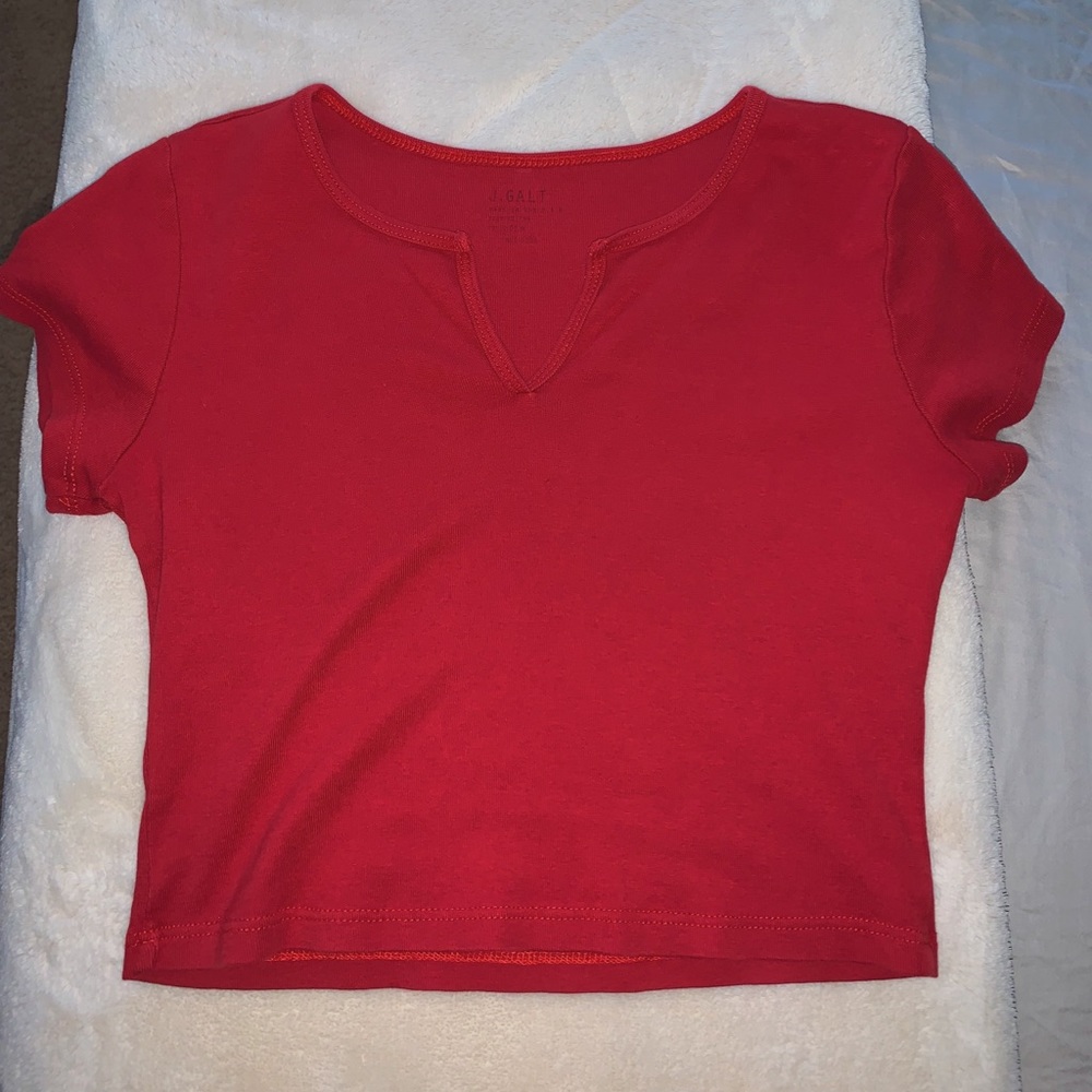 Red crop top